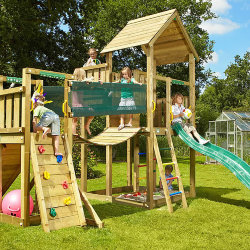 Детский игровой городок Jungle Gym Palace + Bridge Module